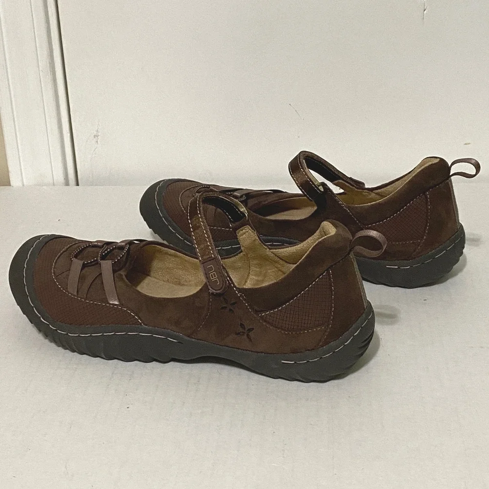 JBU Jambu Emmie Brown Vegan Mary Jane Memory Foam Flats Shoes Womens 9M Academia